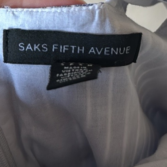 Saks Fifth Avenue Blue Striped Linen Jumpsuit Size Small - Picture 3 of 6